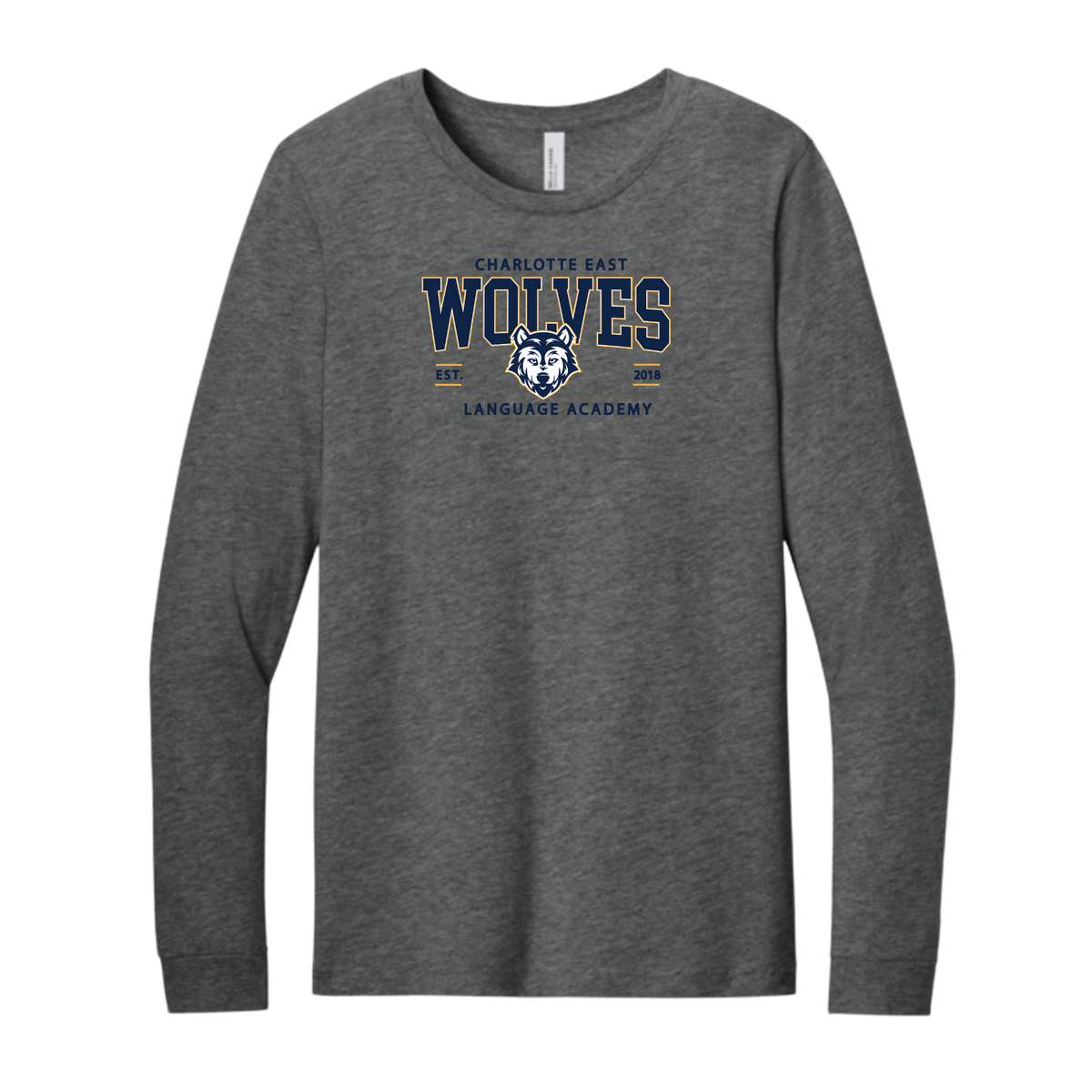 Adult Collegiate Long Sleeve t-shirt